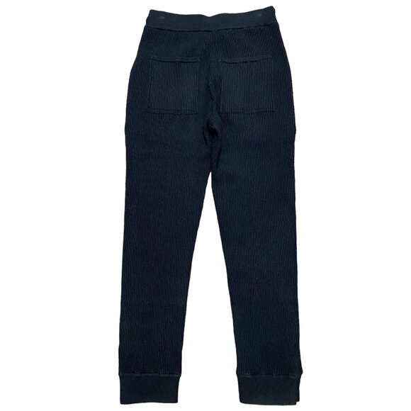 Jonathan Simkhai Sz XS Joggers Rib Knit Black Danny Tapered Track Pants - Picture 2 of 9